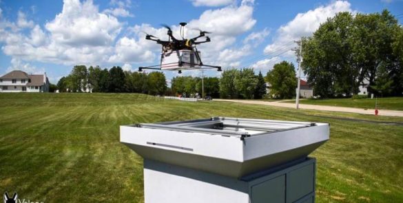 Valqari Drone Delivery | drone coming to smart mailbox